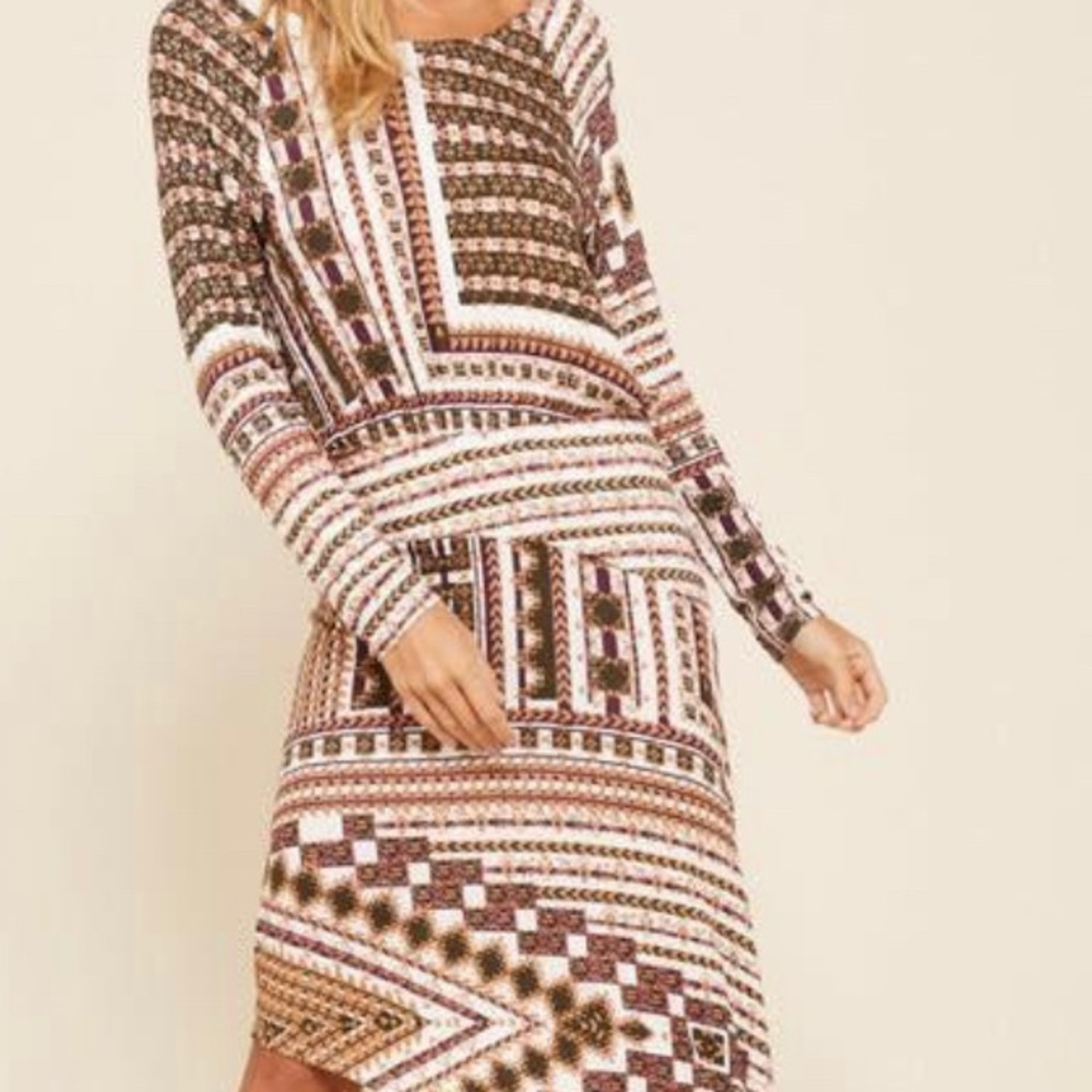 Bohemian knit maxi dress